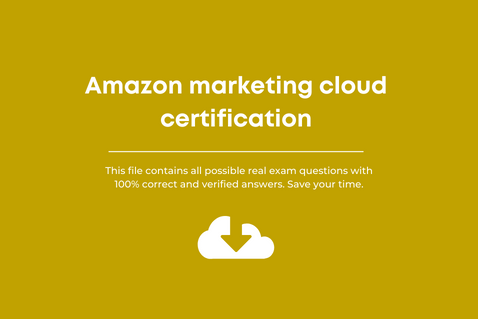 Amazon marketing cloud certification assessment answers